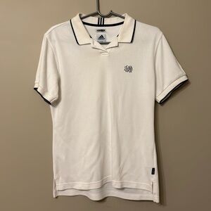 ADIDAS Notre Dame Women's blue and white cotton Polo- size L